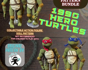 1990 Hero Turtles Crochet Pattern Bundle (PDF)
