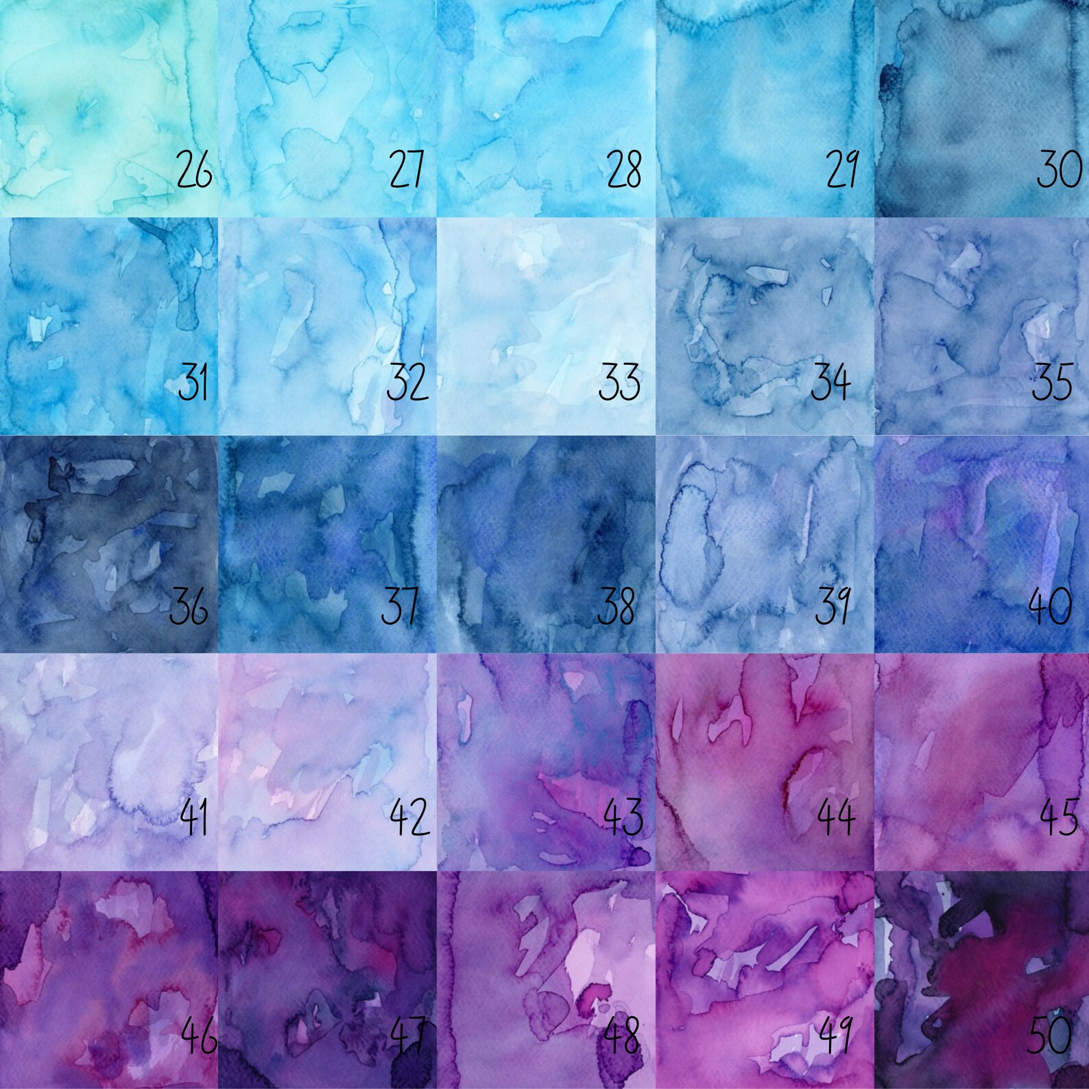Watercolor Texture Collection 100 Unique and Handcrafted Textures in ...
