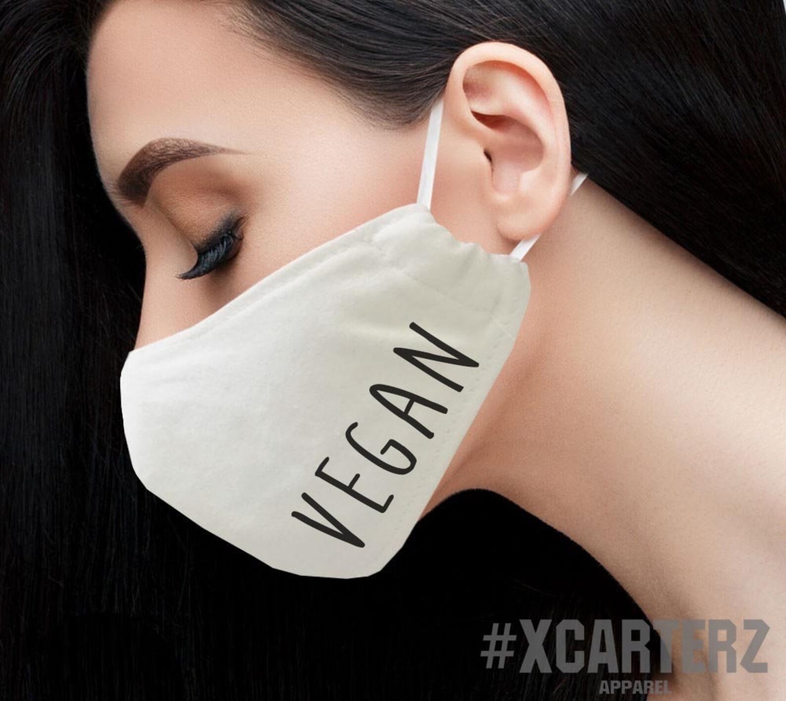 Vegan Mask Double Layers Vegan Face Mask Unisex Adult Kid Etsy