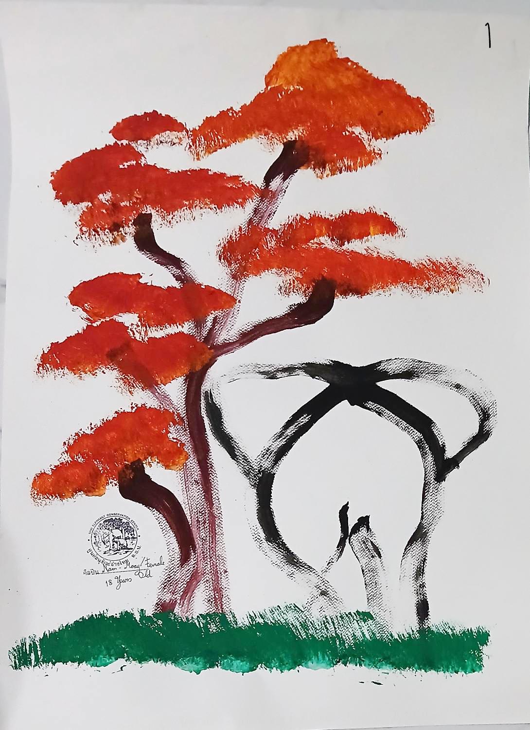 Olieverfschilderij gemaakt door Thaise olifanten, schilderij gemaakt door  olifant, kerstcadeau, verjaardagscadeau, moeder cadeau, vader cadeau,  nieuwjaarscadeau - Etsy België, image size:1090x1501