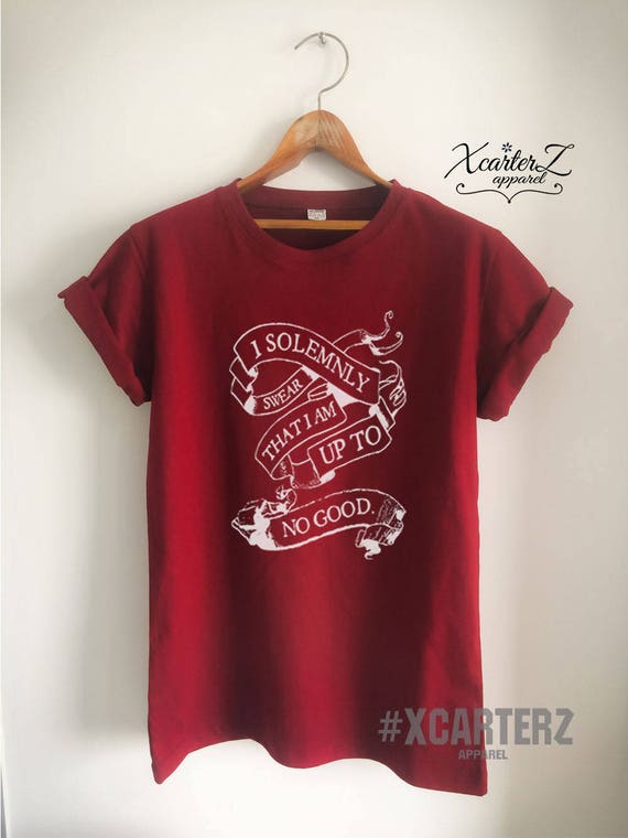I Solemnly Swear That I Am Up To No Good Ladies Fitted T-Shirt Harry Wizard Gift