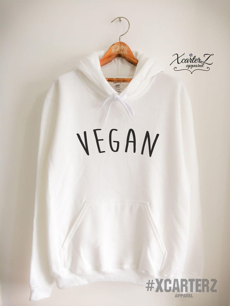 Vegan Hoodie Vegan Sweater Vegan Sweatshirt Vegan Fleece Etsy