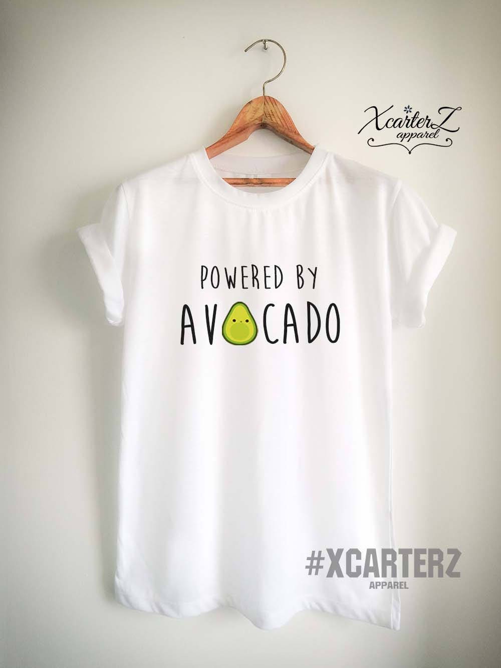 Powered by Avocado T Shirt Avocado Shirt Avocado T Shirt Vegan | Etsy