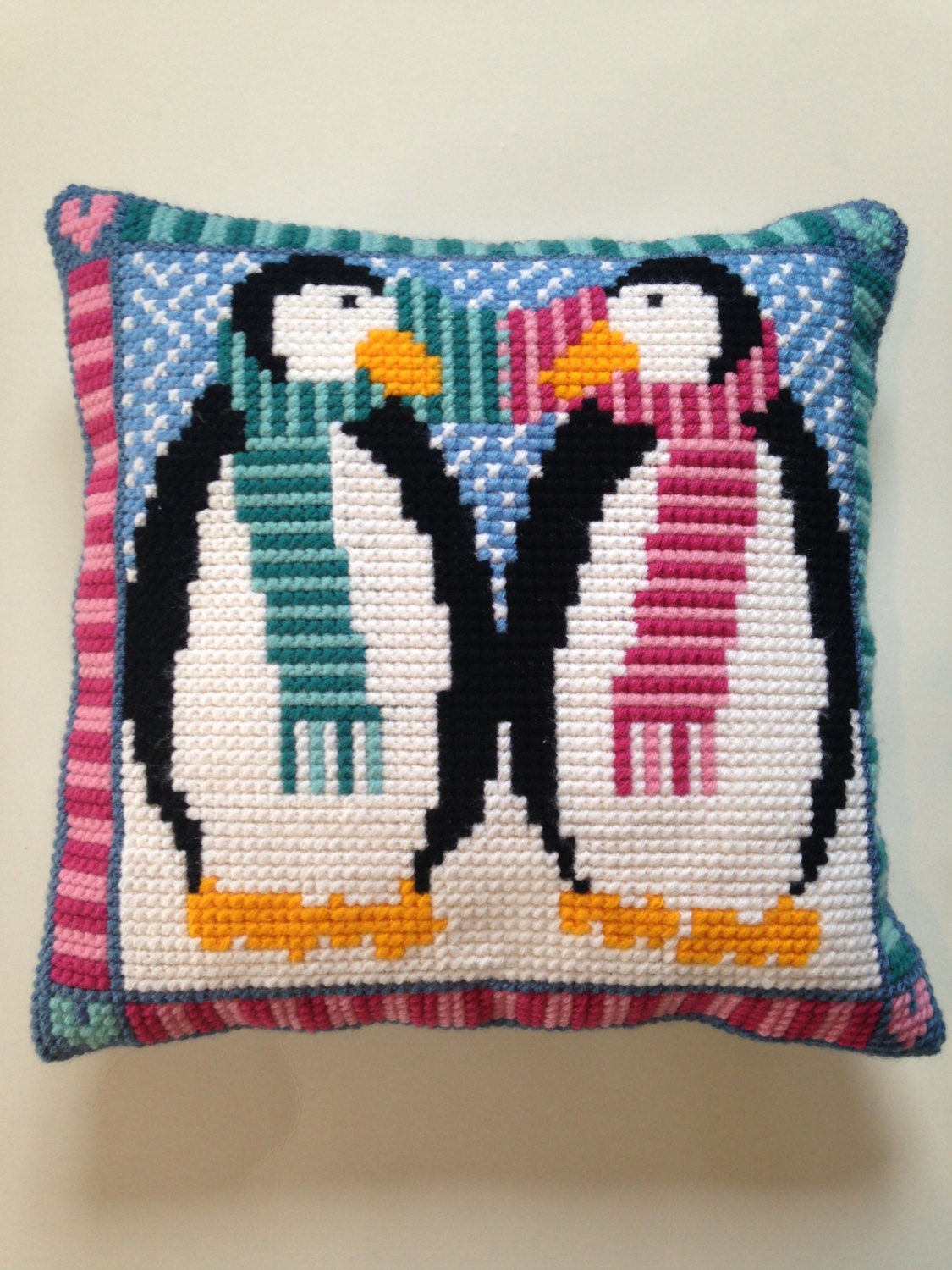 Cross Stitch Kit Stitch Your Own Cushion Front Kit, DIY Chunky Cross