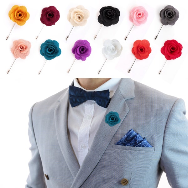 Flower Lapel Pin, Lapel Pin, Lapel Pin, Wedding Lapel Pin, Men Lapel Pin, Lapel Flower, Wedding Boutonniere, Men's Lapel, Choose Ur Color