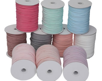 Nylon elastic rope skinny elastic cord for masks 6 mm flat elastic for making face masks - Elastic by the yard