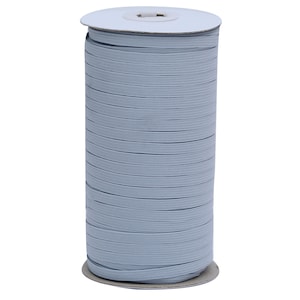 Elastico grigio da 1/4 di pollice per cucire Maschera per il viso Cordino sottile Elastico intrecciato sottile 6mm Corda elastica Corda piatta Cinturino piatto