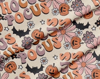 100% Cotton Fabric By the Yard Printed in USA Cotton Sateen -  Cotton focus pocus Fall Pumpkins