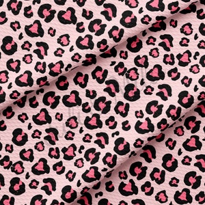 Cheetah Leopard Liverpool Bullet Textured Fabric by the yard 4Way Stretch Solid Strip Thick Knit Jersey Liverpool Fabric AA169  TBP102