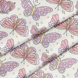 100% Cotton Fabric By the Yard Printed in USA Cotton Sateen -  Cotton butterfly