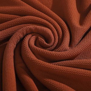 Sienna Liverpool Bullet Textured Fabric by the yard 4 Way Stretch Solid - Strip Half Yard Thick Knit Jersey Liverpool Fabric for Bows