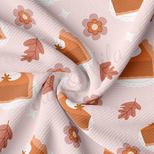Fall Thanksgiving Pumpkin Printed Liverpool Bullet Textured Fabric by the yard AA1619