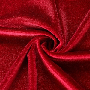 Burgundy Stretchy Velvet Fabric by The Yard Stretch Fabrics Polyester Spandex for Scrunchies Clothes Costumes Crafts Bows