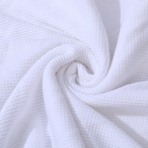 97 percent Cotton 3 percent Spandex Waffle Cotton Fabric by the yard Waffle Knit Stretchy Fabric image 10