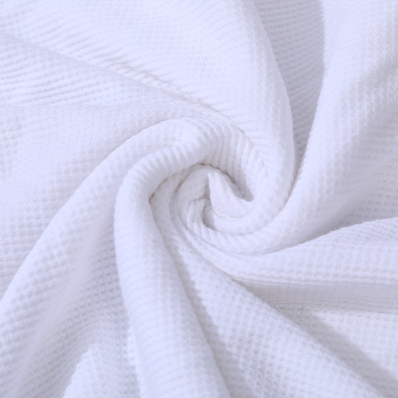 97 percent Cotton 3 percent Spandex Waffle Cotton Fabric by the yard Waffle Knit Stretchy Fabric image 10