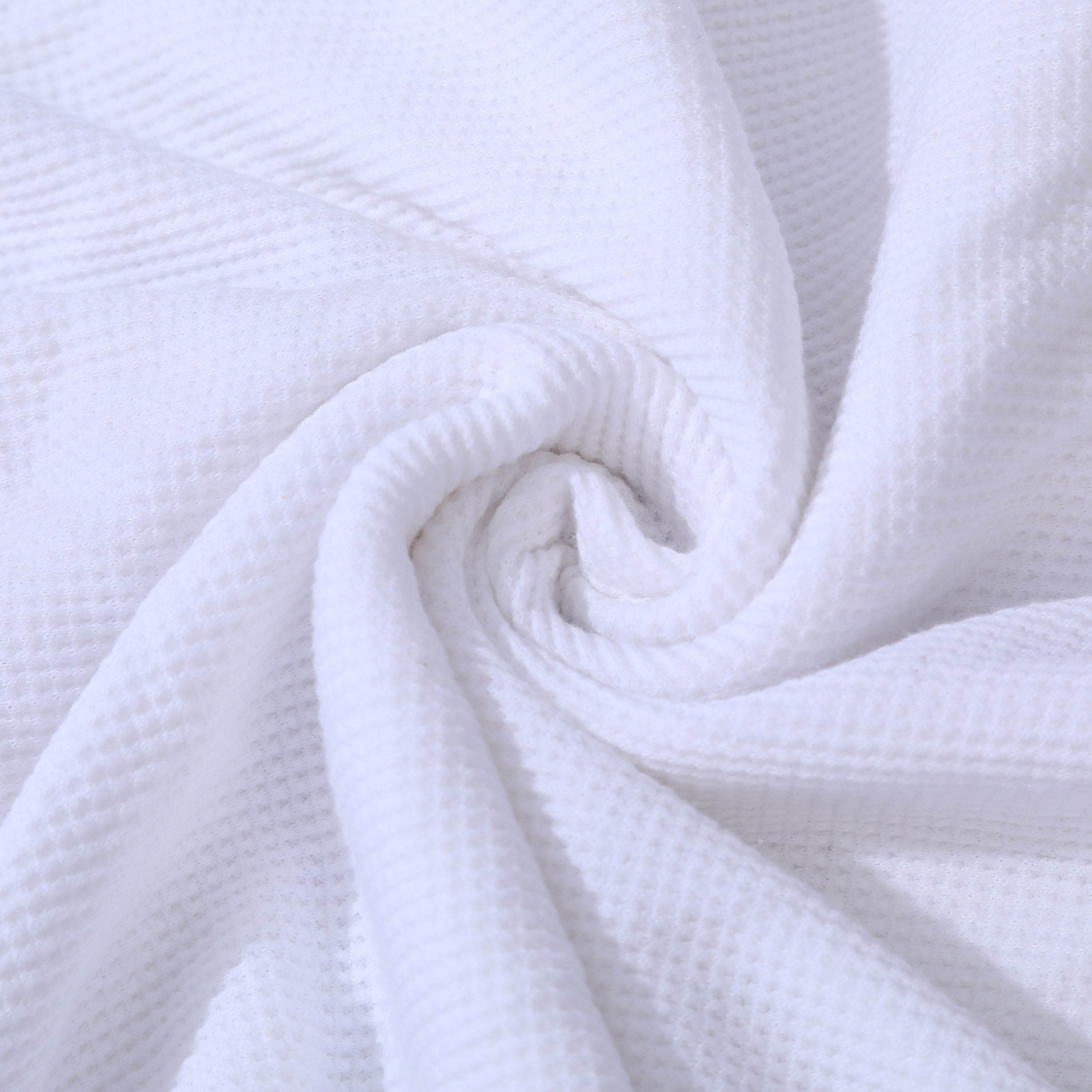 Waffle Cotton Fabric by the Yard, Waffle Knit Stretchy Fabric