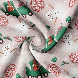 Tissu texturé Liverpool Bullet imprimé Noël par mètre Tissu Liverpool Liverpool extensible dans 4 directions, à rayures unies, en tricot épais AA987