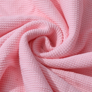97 percent Cotton 3 percent Spandex Waffle Cotton Fabric by the yard Waffle Knit Stretchy Fabric image 8