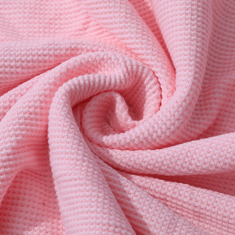 97 percent Cotton 3 percent Spandex Waffle Cotton Fabric by the yard Waffle Knit Stretchy Fabric image 8