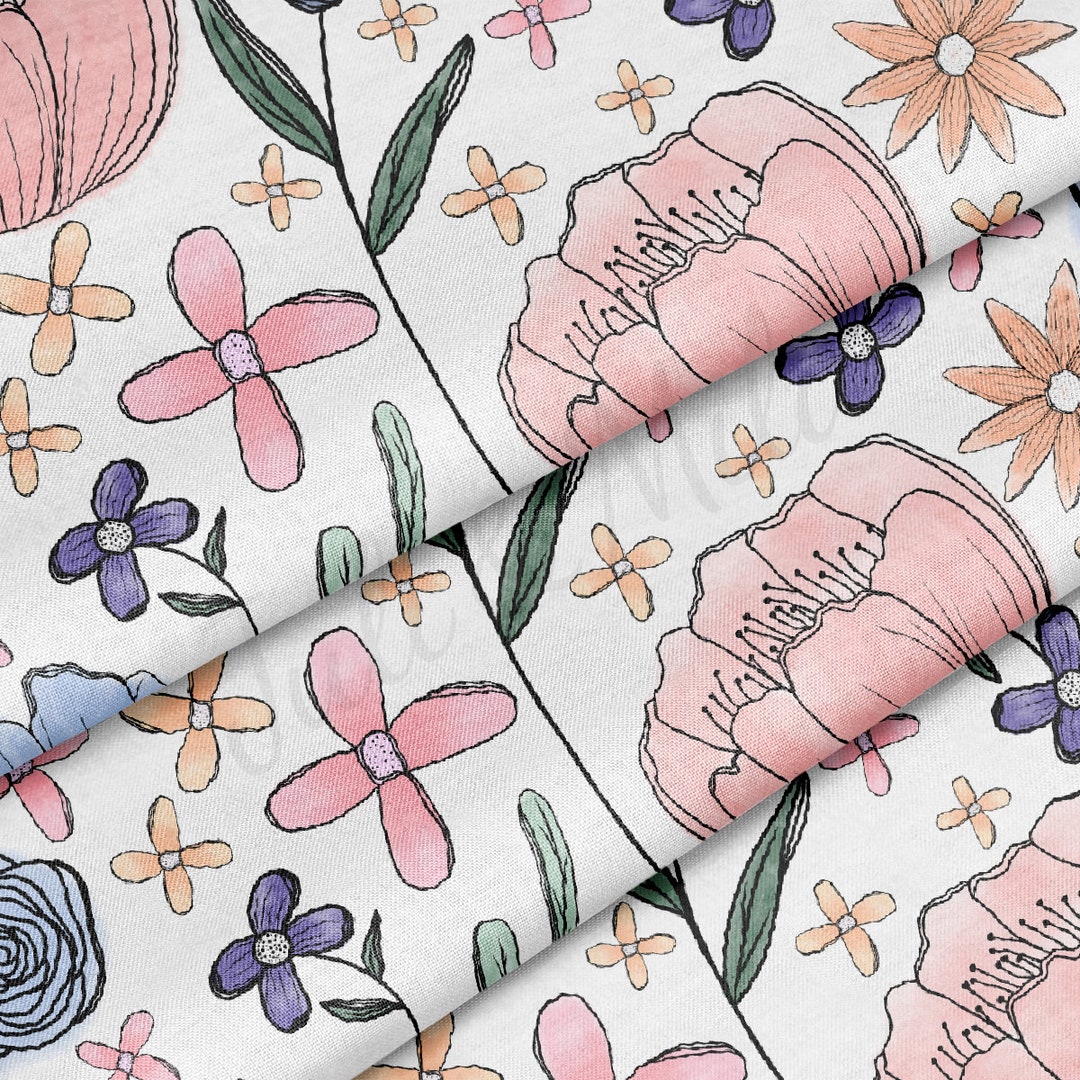 100% Cotton Fabric by the Yard Printed in USA Cotton Sateen - CTN2726 ...