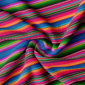 Serape Printed Liverpool Bullet Textured Fabric by the yard Way Stretch Fabric (Paintsmear5old)