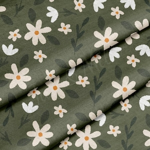 100% Cotton Fabric By the Yard Printed in USA Cotton Sateen -  Cotton floral