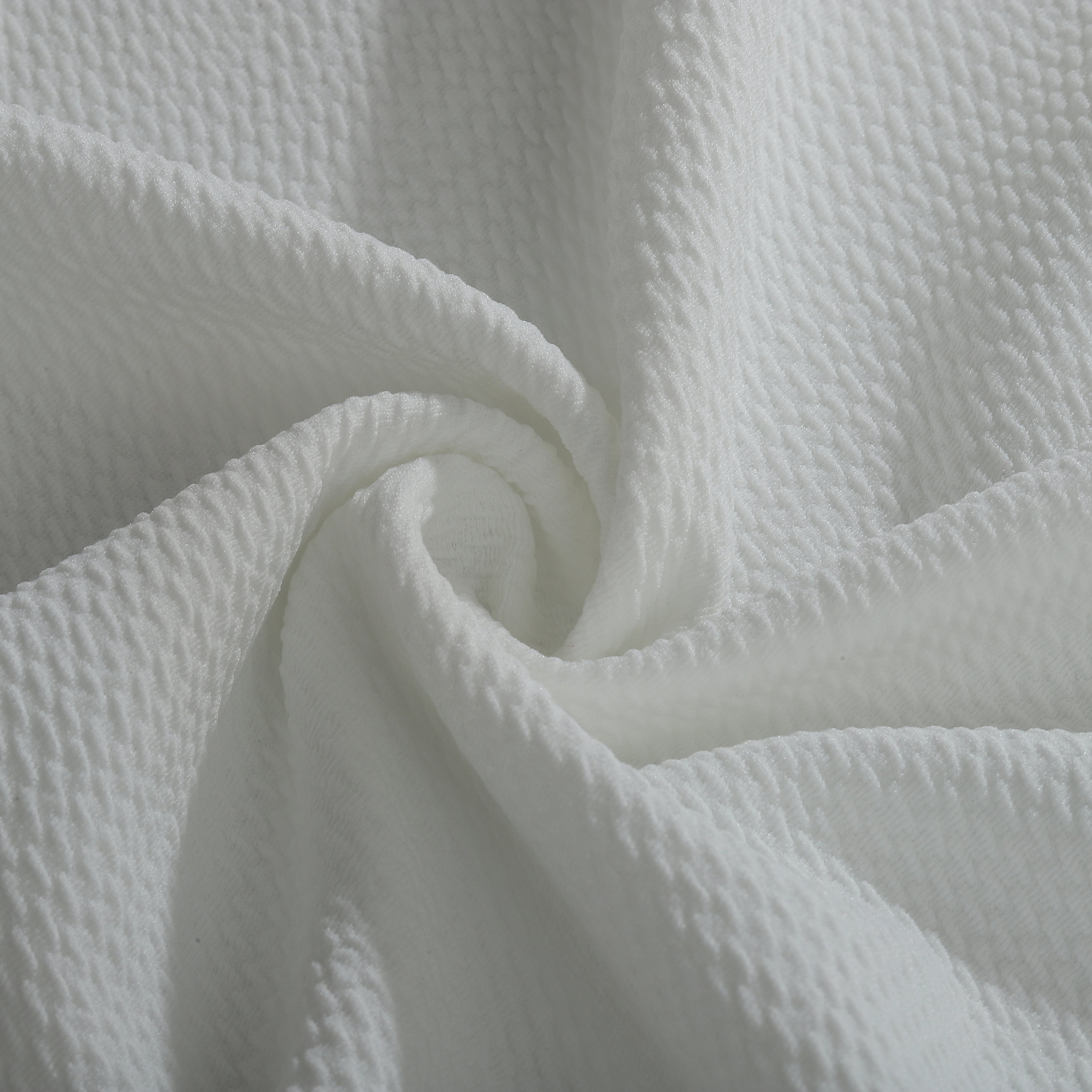 Ivory Liverpool Bullet Textured Fabric by the yard 4 Way Stretch Soli…