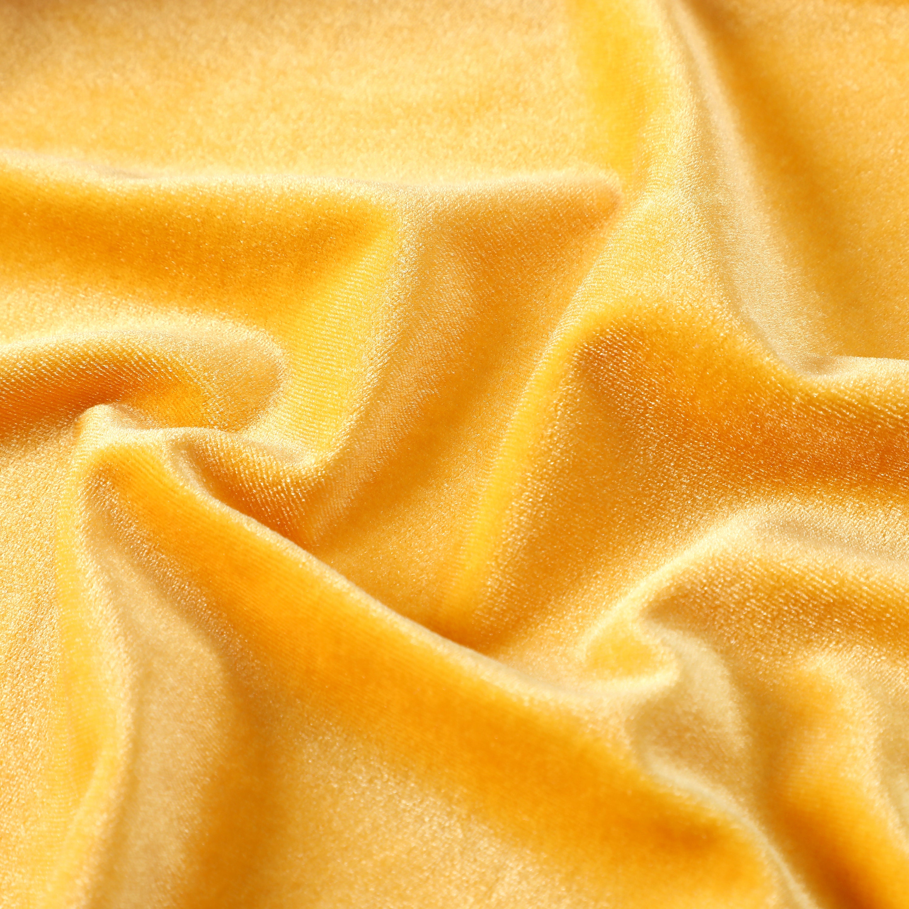 Golden Yellow Stretchy Velvet Fabric by the Yard Stretch Etsy