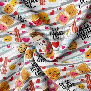 Valentine's Day Printed Liverpool Bullet Textured Fabric by the yard 4Way Stretch Solid Strip Thick Knit Jersey Liverpool Fabric VD58