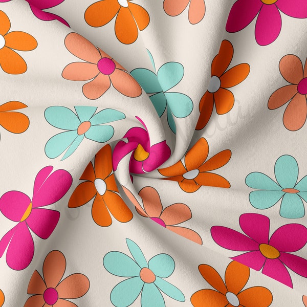 Floral DBP Fabric Double Brushed Polyester Fabric by the Yard DBP Jersey Stretchy Soft Polyester Stretch Fabric DBP1570