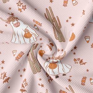 Fall Halloween Printed Liverpool Bullet Textured Fabric by the yard 4 Way Stretch Solid Strip Thick Knit Jersey Liverpool Fabric AA2858