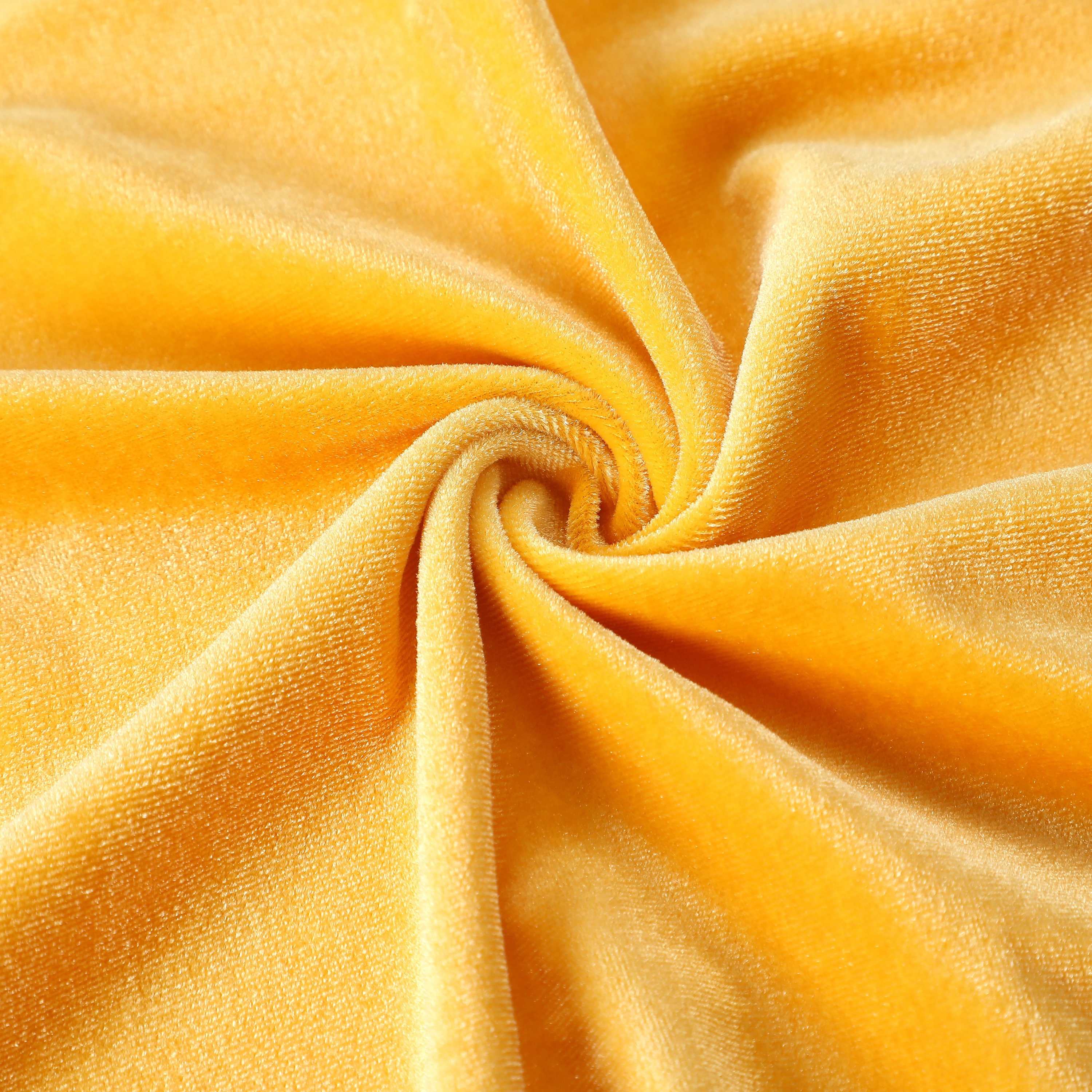 Golden Yellow Stretchy Velvet Fabric by the Yard Stretch Etsy