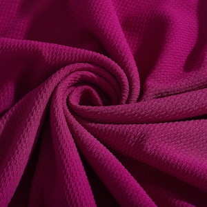 Plum Liverpool Bullet Textured Fabric by the yard 4 Way Stretch Solid - Strip Half Yard Thick Knit Jersey Liverpool Fabric for Bows