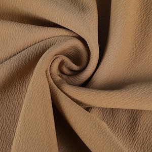 Tan NEW Liverpool Fabric by the yard - Stretch Solid - Strip Half Yard Polyester Knit Jersey Liverpool Fabric for Bows -NOT Bullet