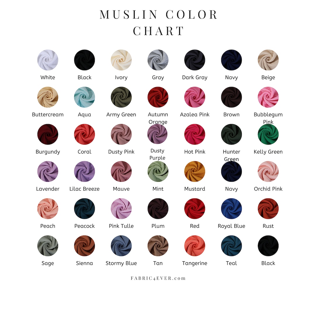 Double Gauze Muslin Fabric by the Yard, 100 Cotton Muslin Fabric