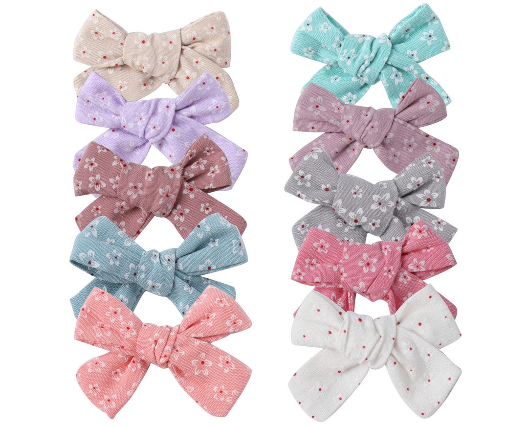 Linen Hair Bow Clips Bows for Toddlers Girls School Bow Bows - Etsy