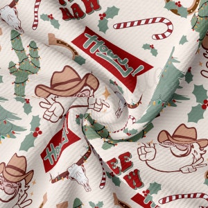 Christmas Printed Liverpool Bullet Textured Fabric by the yard 4Way Stretch Solid Strip Thick Knit Liverpool Fabric AA2157