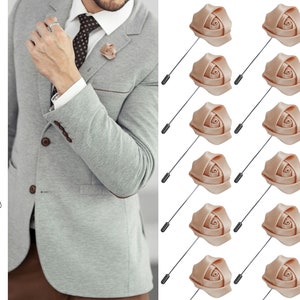 Wedding Boutonniere, Tan Flower Lapel Pin, Lapel Pin, Lapel Pin, Wedding Lapel Pin, Men Lapel Pin, Lapel Flower, Gift, Men&#39;s Lapel