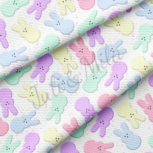 Easter Liverpool Bullet Textured Fabric by the yard 4Way Stretch Solid Strip Thick Knit Jersey Liverpool Fabric Easter76
