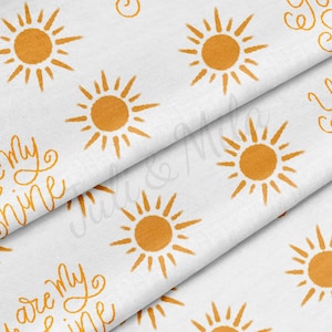 100% Cotton Fabric By the Yard Printed in USA Cotton Sateen -  Cotton Sunshine