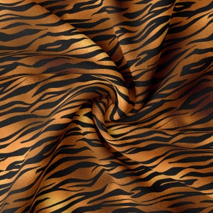DBP Fabric Double Brushed Polyester Fabric by the Yard DBP Jersey Stretchy Soft Polyester Stretch Fabric DBP2721 Tiger