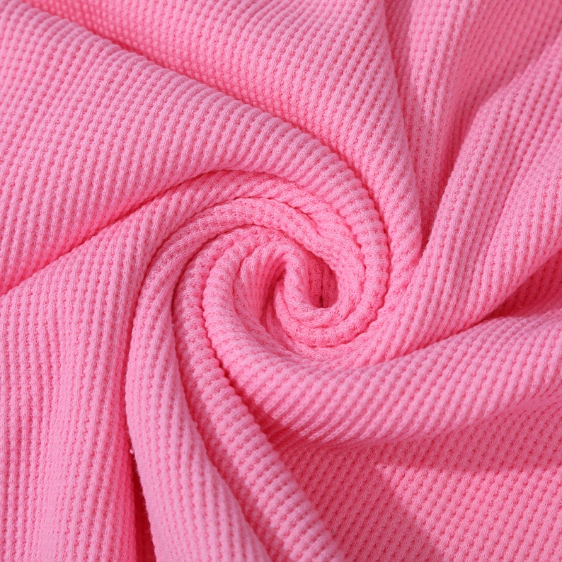 97 percent Cotton 3 percent Spandex Waffle Cotton Fabric by the yard Waffle Knit Stretchy Fabric image 9