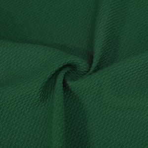 Emerald Liverpool Bullet Textured Fabric by the yard 4 Way Stretch Solid - Strip Half Yard Thick Knit Jersey Liverpool Fabric for Bows