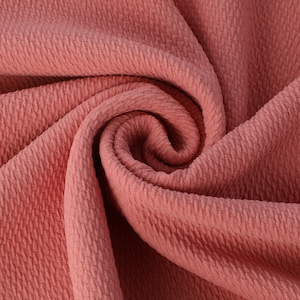 Rose Mauve Liverpool Bullet Textured Fabric by the yard 4 Way Stretch Solid - Strip Half Yard Thick Knit Jersey Liverpool Fabric for Bows