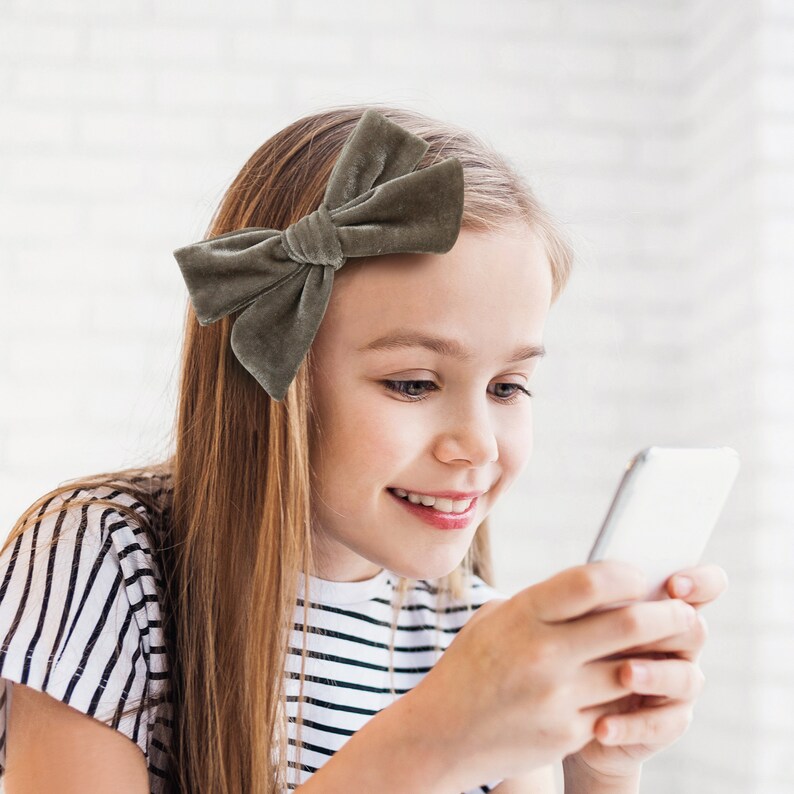 Velvet hair bow clips bows for toddlers girls hair clip Etsy