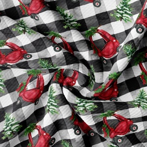 Christmas Liverpool Bullet Textured Fabric by the yard 4Way Stretch Solid Strip Thick Knit Jersey Liverpool Fabric AC83