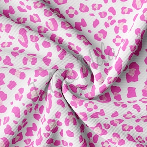 Cheetah Leopard Liverpool Bullet Textured Fabric by the yard 4Way Stretch Solid Strip Thick Knit Jersey Liverpool Fabric AA172  TBP102