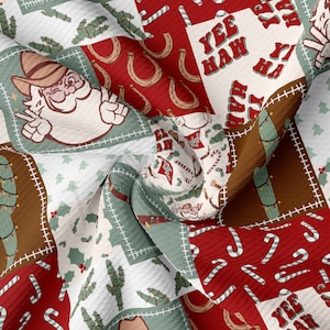 Christmas Printed Liverpool Bullet Textured Fabric by the yard 4Way Stretch Solid Strip Thick Knit Liverpool Fabric AA2158