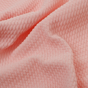 Salmon  Liverpool Bullet Textured Fabric by the yard 4 Way Stretch Solid - Strip Half Yard Thick Knit Jersey Liverpool Fabric for Bows