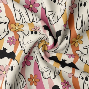 DBP Fabric Double Brushed Polyester Fabric by the Yard DBP Jersey Stretchy Soft Polyester Stretch Fabric DBP1871 halloween